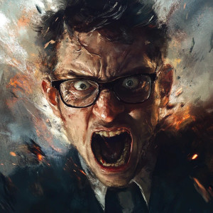 Angry Nerd Vinyl Car Decal Sticker – Waterproof & UV-Resistant 4.0" Angry Nerd Vinyl Car Decal Sticker – Waterproof & UV-Resistant 4.0"
