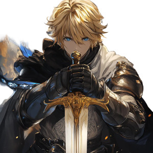 Anime Knight Blond Sword Vinyl Car Decal Sticker – Waterproof & UV-Resistant 4.0" Anime Knight Blond Sword Vinyl Car Decal Sticker – Waterproof & UV-Resistant 4.0"