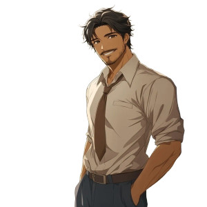 Anime Man School Hallway Vinyl Car Decal Sticker – Waterproof & UV-Resistant 4.0"