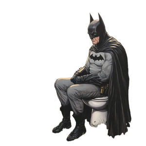 Batman Chinos Toilet Hill Vinyl Car Decal Sticker – Waterproof & UV-Resistant 4.0"