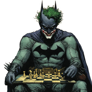 Batman Joker Chess Door Vinyl Car Decal Sticker – Waterproof & UV-Resistant 4.0"