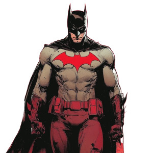 Batman Red Costume Reveal Vinyl Car Decal Sticker – Waterproof & UV-Resistant 4.0"