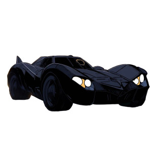 Batmobile Gotham Street Comics Vinyl Car Decal Sticker – Waterproof & UV-Resistant 4.0"