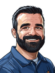 Billy Mays Comic Style Vinyl Car Decal Sticker – Waterproof & UV-Resistant 4.0"