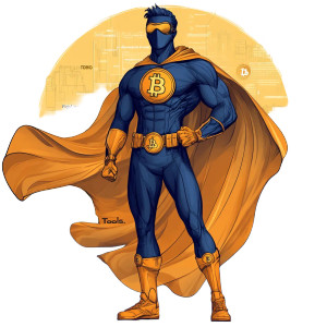 Bitcoin Superhero Image Vinyl Car Decal Sticker – Waterproof & UV-Resistant 4.0" Bitcoin Superhero Image Vinyl Car Decal Sticker – Waterproof & UV-Resistant 4.0"
