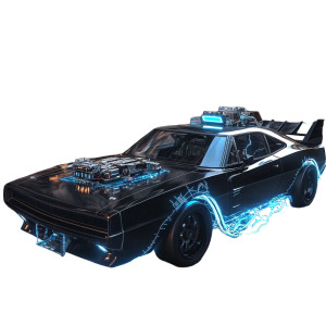 Black 1970 Dodge Charger Vinyl Car Decal Sticker – Waterproof & UV-Resistant 4.0"