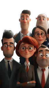 Business Casual Colleagues Pixar Vinyl Car Decal Sticker – Waterproof & UV-Resistant 4.0"