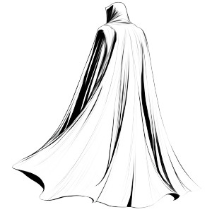Cape Illustration Black Lines Vinyl Car Decal Sticker – Waterproof & UV-Resistant 4.0"