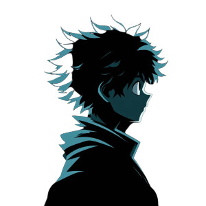 Deku Silhouette Minimalist Icon Vinyl Car Decal Sticker – Waterproof & UV-Resistant 4.0"