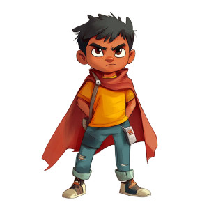 Egyptian Boy Superhero Elements Vinyl Car Decal Sticker – Waterproof & UV-Resistant 4.0"