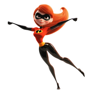 Elasti Girl White Background Vinyl Car Decal Sticker – Waterproof & UV-Resistant 4.0"