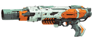 Electric Gatling Gun Concept Vinyl Car Decal Sticker – Waterproof & UV-Resistant 9.33"