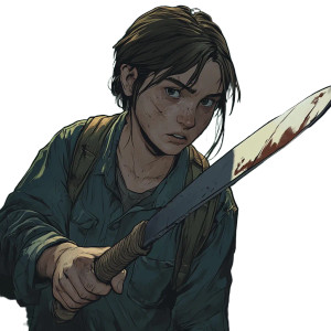 Eli Last Of Us Machete Vinyl Car Decal Sticker – Waterproof & UV-Resistant 4.0"