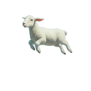 Flying Lamb Sky City Vinyl Car Decal Sticker – Waterproof & UV-Resistant 4.0"