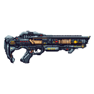 Futuristic Assault Rifle Vinyl Car Decal Sticker – Waterproof & UV-Resistant 4.0"