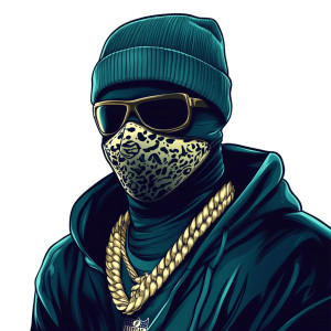 Gangster Jaguars Mask Vinyl Car Decal Sticker – Waterproof & UV-Resistant 4.0"