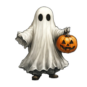 Ghost Pumpkin No Eyes Vinyl Car Decal Sticker – Waterproof & UV-Resistant 4.0" Ghost Pumpkin No Eyes Vinyl Car Decal Sticker – Waterproof & UV-Resistant 4.0"
