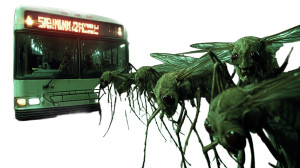 Giant Mosquitos Bus Zapped Vinyl Car Decal Sticker – Waterproof & UV-Resistant 7.14"