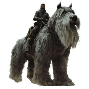 Giant Schnauzer Rider Vinyl Car Decal Sticker – Waterproof & UV-Resistant 4.0"