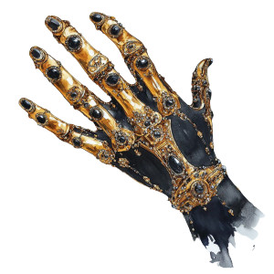 Gilded Hand Relic Vinyl Car Decal Sticker – Waterproof & UV-Resistant 4.0"