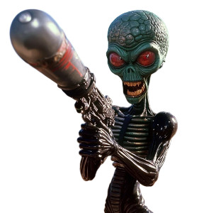 Green Alien Rocket Launcher Vinyl Car Decal Sticker – Waterproof & UV-Resistant 4.0" Green Alien Rocket Launcher Vinyl Car Decal Sticker – Waterproof & UV-Resistant 4.0"