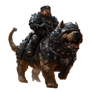 Halfling Police Mastiff Fantasy Vinyl Car Decal Sticker – Waterproof & UV-Resistant 4.0"