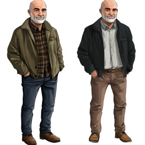 Handsome Italian Man Cartoon Vinyl Car Decal Sticker – Waterproof & UV-Resistant 4.0"