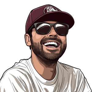 Happy American Man Cartoon Vinyl Car Decal Sticker – Waterproof & UV-Resistant 4.0"