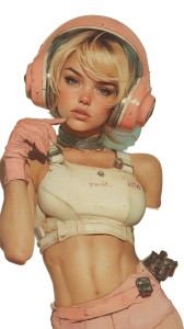 Heather Thomas Scifi Art Vinyl Car Decal Sticker – Waterproof & UV-Resistant 4.85"