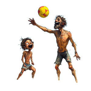 Homeless Cartoons Beach Volleyball Vinyl Car Decal Sticker – Waterproof & UV-Resistant 4.0" Homeless Cartoons Beach Volleyball Vinyl Car Decal Sticker – Waterproof & UV-Resistant 4.0"