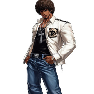 Kyo Kusanagi Ethiopian Style Vinyl Car Decal Sticker – Waterproof & UV-Resistant 4.0"