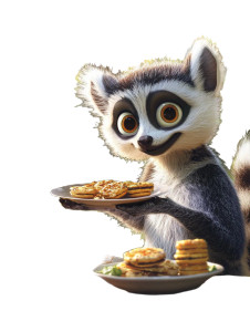 Lemur Cookies Park Children Vinyl Car Decal Sticker – Waterproof & UV-Resistant 4.0"