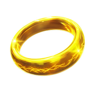 Magical Golden Ring Vinyl Car Decal Sticker – Waterproof & UV-Resistant 4.0"
