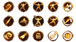 Martial Arts Ui Icons Vinyl Car Decal Sticker – Waterproof & UV-Resistant 7.14"