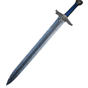 Medieval Steel Sword Dark Blue Vinyl Car Decal Sticker – Waterproof & UV-Resistant 4.0"