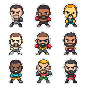 Mma Cartoon Stickers Vinyl Car Decal Sticker – Waterproof & UV-Resistant 4.0"