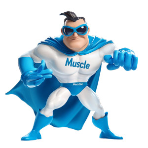 Mr Muscle Superhero Clean Vinyl Car Decal Sticker – Waterproof & UV-Resistant 4.0"