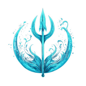 Neptune Trident Logo Vinyl Car Decal Sticker – Waterproof & UV-Resistant 4.0"