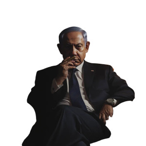 Netanyahu Smoking Cigar Office Vinyl Car Decal Sticker – Waterproof & UV-Resistant 4.0"