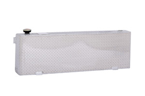 DOT Approved 40 Gallon Aluminum Auxiliary Fuel Tank | For Direct OEM Feed | Diesel, Diamond Tread, Locking Cap