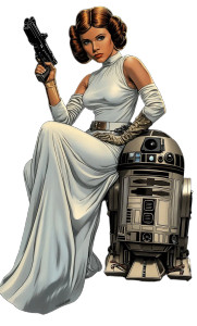 Princess Leia Laser Gun Vinyl Car Decal Sticker – Waterproof & UV-Resistant 4.69"