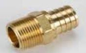 USA-Made Brass Adapter for Easy Plumbing | BestPEX 3/8 Hose Barb to 1/2 Male Thread