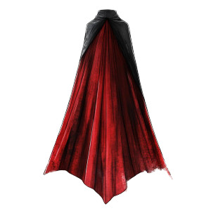 Red Black Superhero Cape Vinyl Car Decal Sticker – Waterproof & UV-Resistant 4.0"