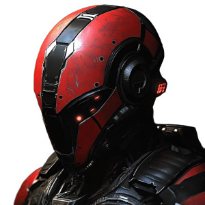 Red Phantom Mercenary Vinyl Car Decal Sticker – Waterproof & UV-Resistant 4.0"