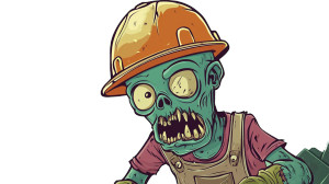 Retro Zombie Construction Worker Vinyl Car Decal Sticker – Waterproof & UV-Resistant 7.14" Retro Zombie Construction Worker Vinyl Car Decal Sticker – Waterproof & UV-Resistant 7.14"