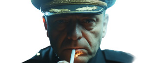 Russian Policeman Cigarette Close Vinyl Car Decal Sticker – Waterproof & UV-Resistant 9.33"