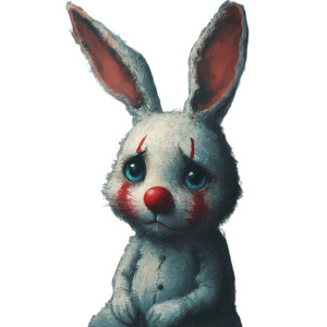 Sad Clown Rabbit Vinyl Car Decal Sticker – Waterproof & UV-Resistant 4.0" Sad Clown Rabbit Vinyl Car Decal Sticker – Waterproof & UV-Resistant 4.0"