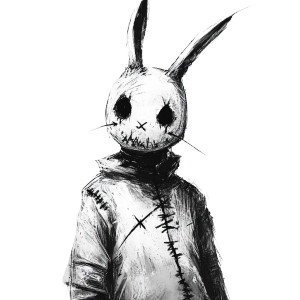 Scary Rabbit Mask Sketch Vinyl Car Decal Sticker – Waterproof & UV-Resistant 4.0" Scary Rabbit Mask Sketch Vinyl Car Decal Sticker – Waterproof & UV-Resistant 4.0"