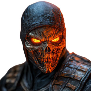 Scorpion Flaming Skull Realistic Vinyl Car Decal Sticker – Waterproof & UV-Resistant 4.0"