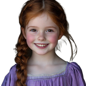 Scottish Ginger Girl Smiling Vinyl Car Decal Sticker – Waterproof & UV-Resistant 4.0"